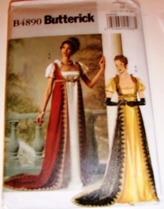 M463M REGENCY ERA COAT DRESS GOWN PATTERN B4890